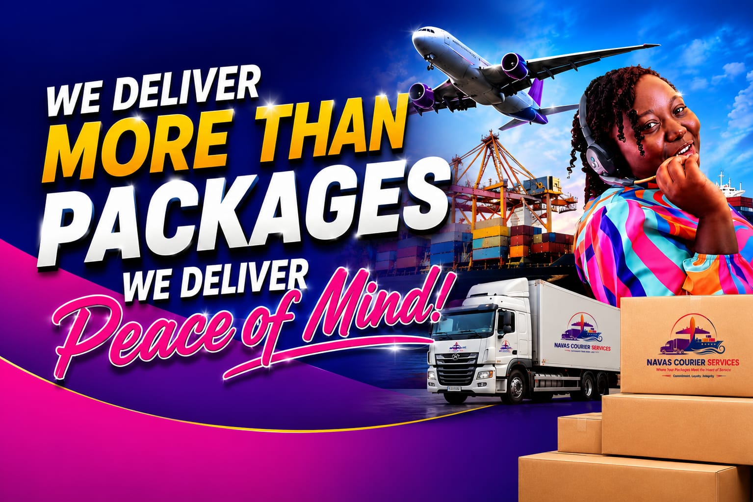 Navas Courier Services promotional banner